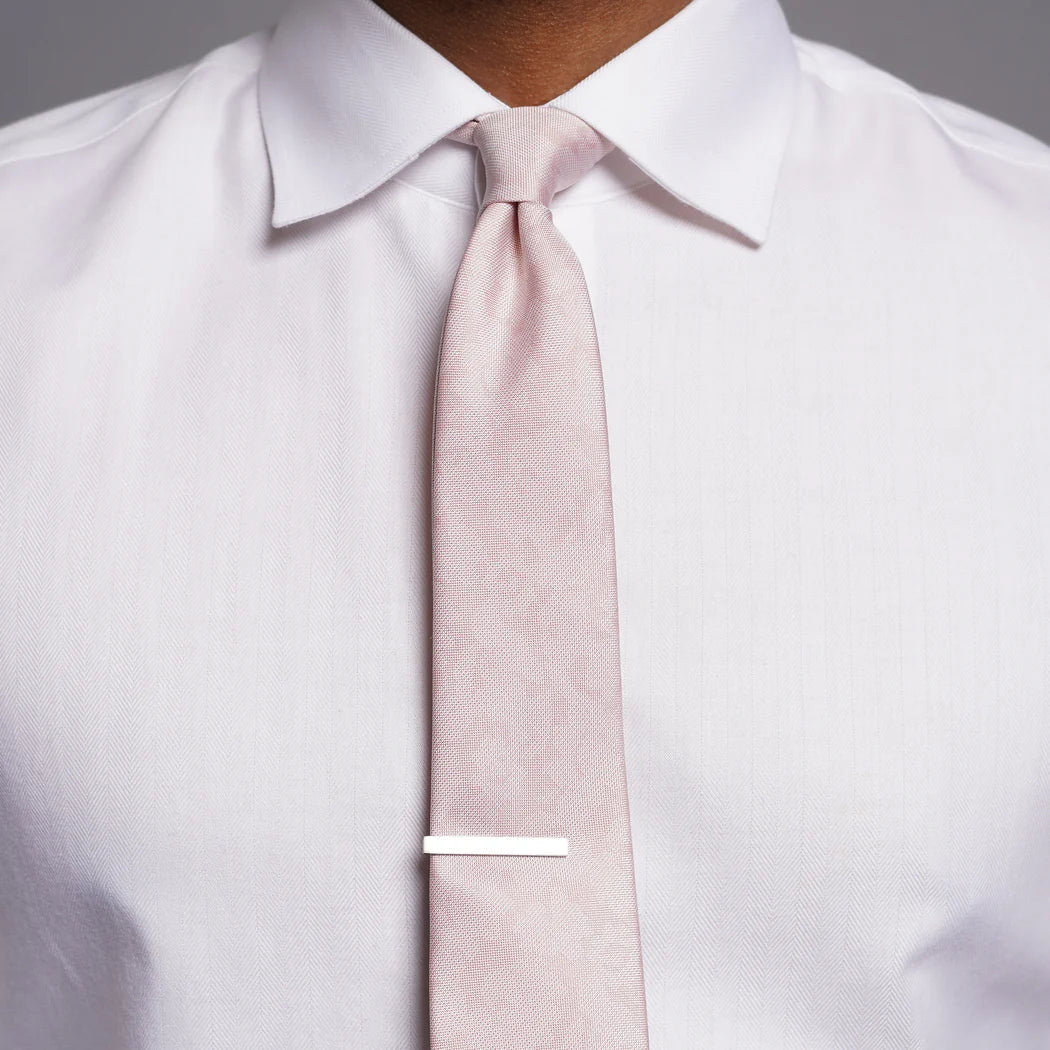 Elegant Floral Blush Pink Tie