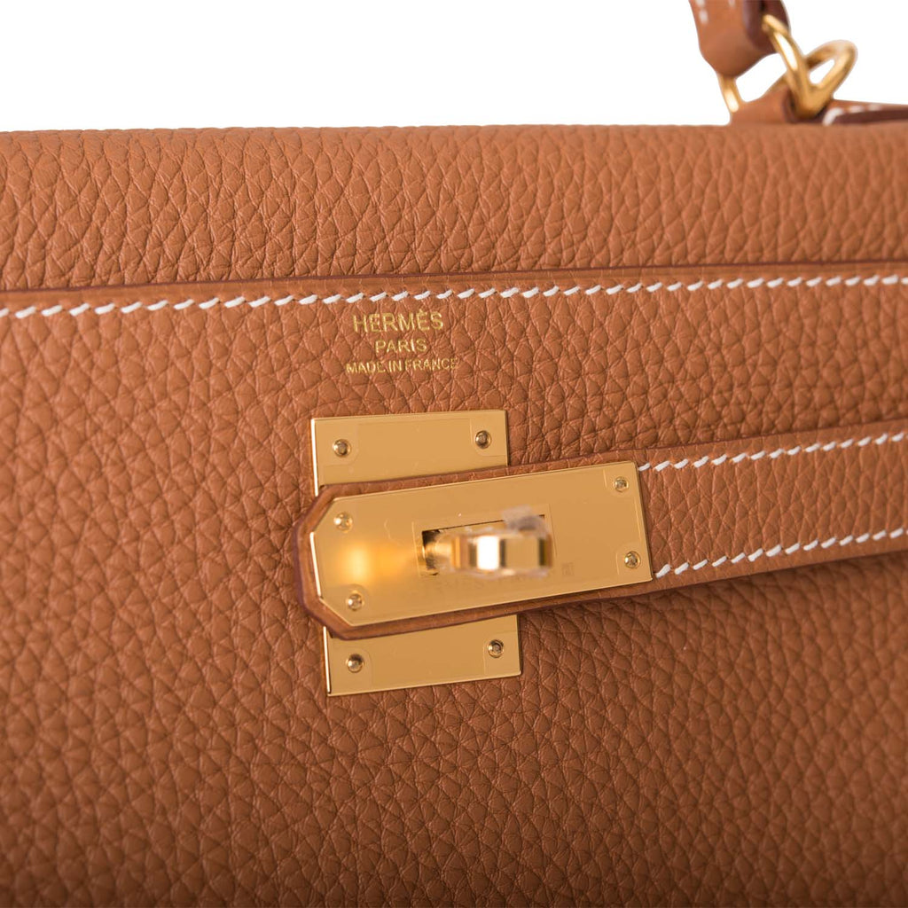 Hermes Kelly Retourne 28 Gold Togo Gold Hardware - Exclusu