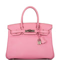 Hermes Birkin 30 Bubblegum 5P Epsom Palladium Hardware