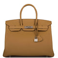 Hermes Birkin 35 Bronze D'Or Togo Palladium Hardware - Exclusu