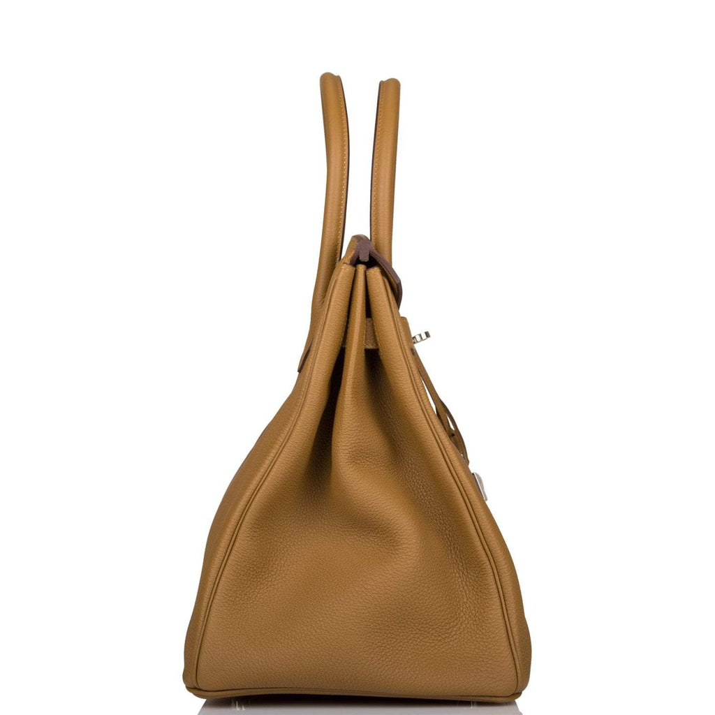 Hermes Birkin 35 Bronze D'Or Togo Palladium Hardware - Exclusu