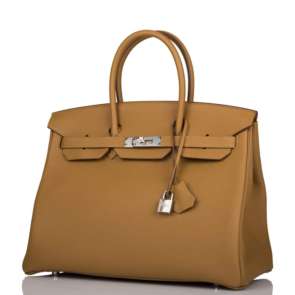 Hermes Birkin 35 Bronze D'Or Togo Palladium Hardware - Exclusu