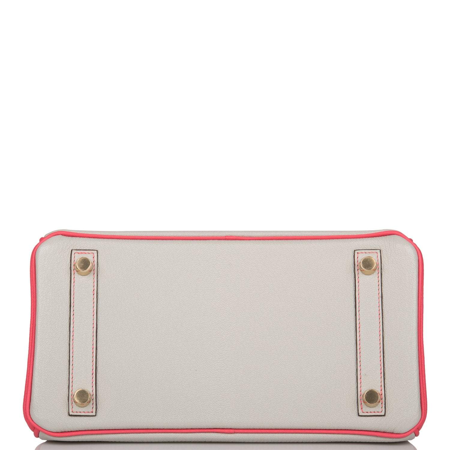 Hermes Birkin 25 Gris Perle Rose Azalee Chèvre with Brushed Gold Hardware - Exclusu