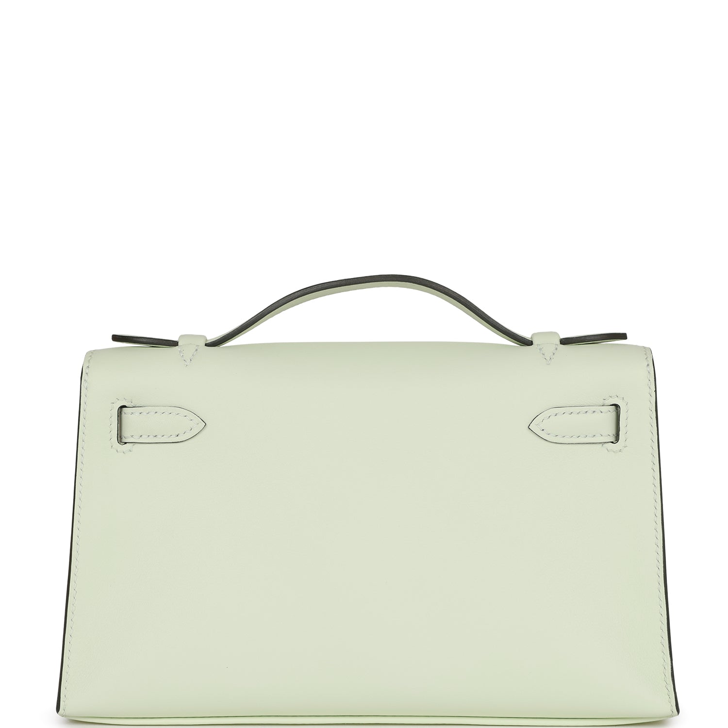 Hermes Kelly Pochette Vert Fizz Swift Palladium Hardware - Exclusu