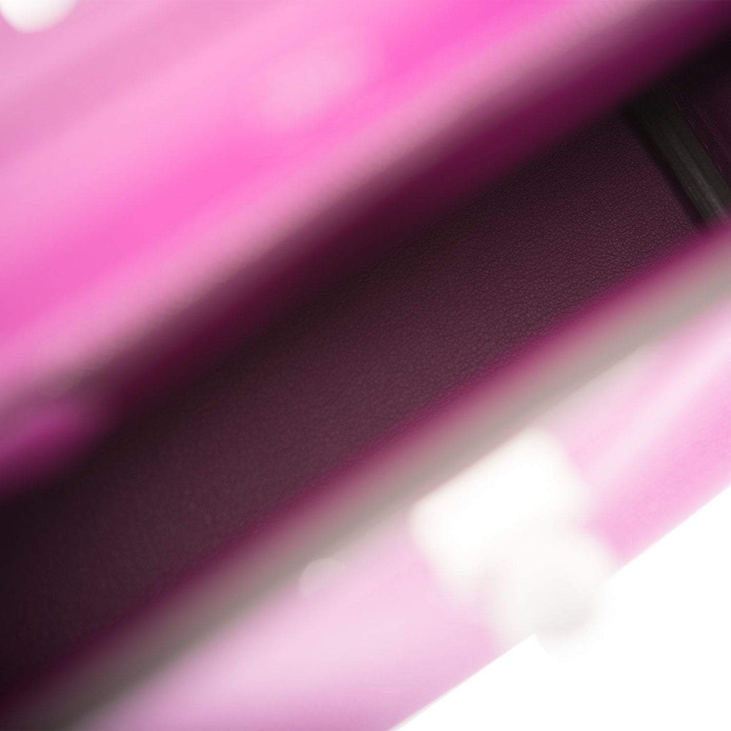 Hermes Anemone Evercolor and Swift Mini 24/24 Bag Palladium Hardware - Exclusu