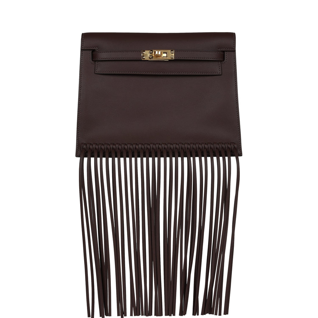 Hermes Kelly Danse Anate Moka Swift Gold Hardware - Exclusu