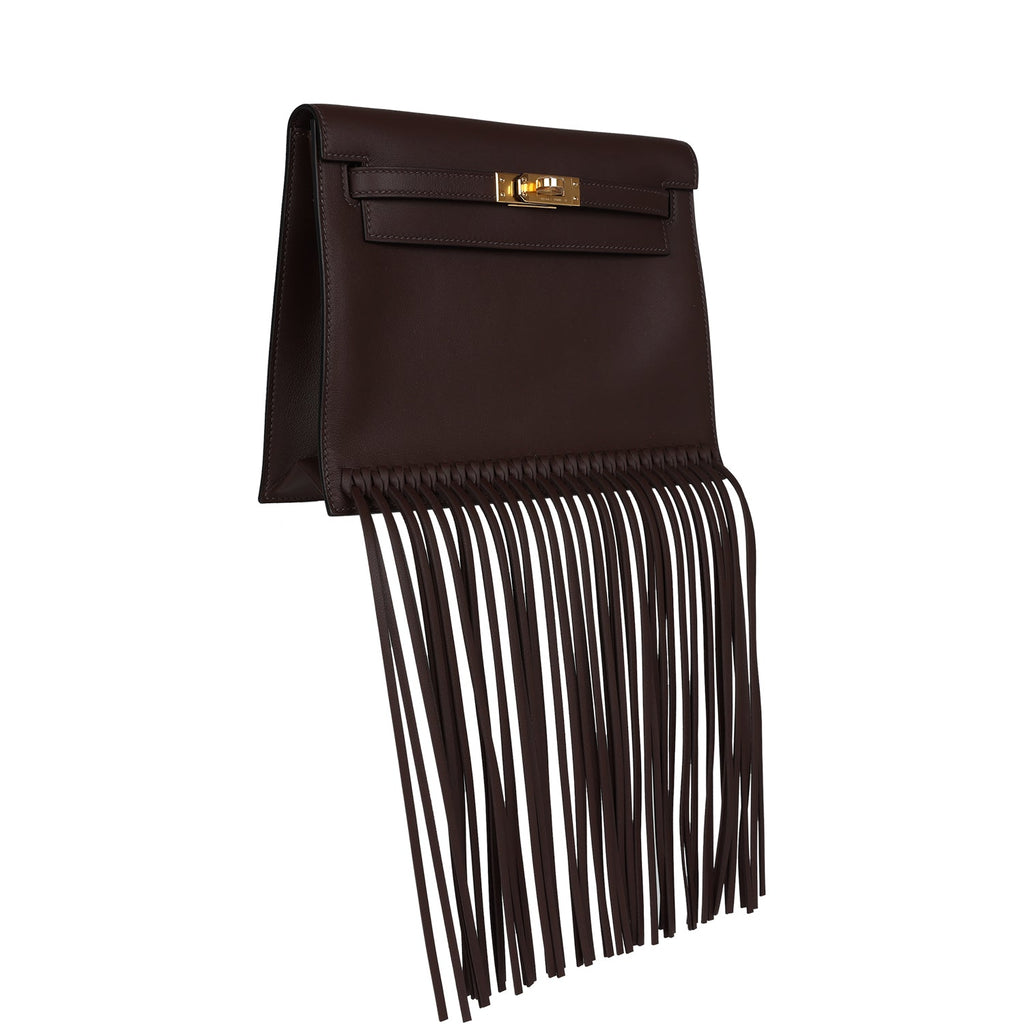 Hermes Kelly Danse Anate Moka Swift Gold Hardware - Exclusu