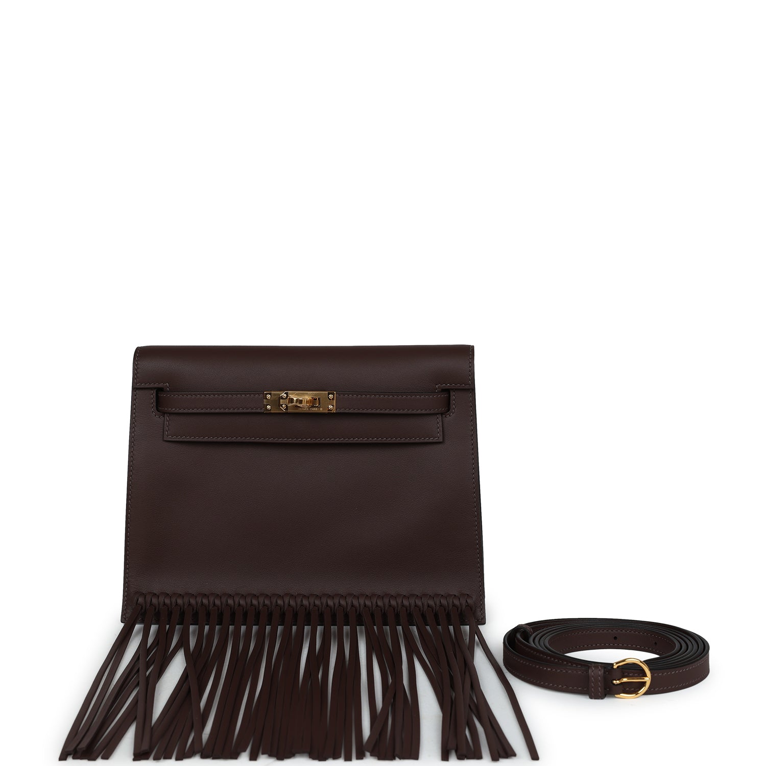 Hermes Kelly Danse Anate Moka Swift Gold Hardware - Exclusu
