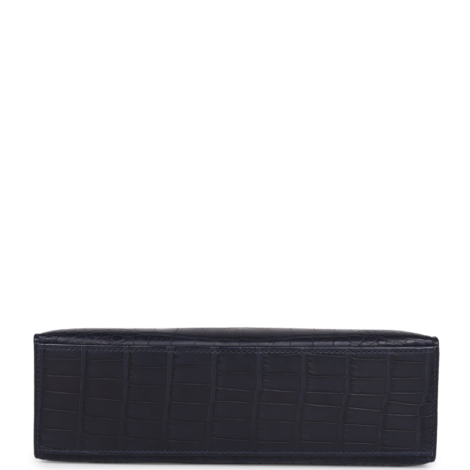 Hermes Kelly Pochette Bleu Indigo Matte Alligator Gold Hardware - Exclusu