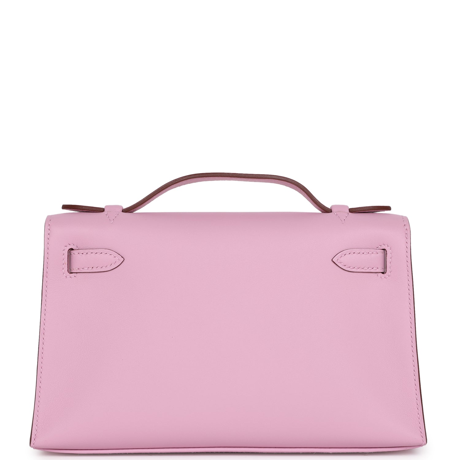 Hermes Kelly Pochette Mauve Sylvestre Swift Palladium Hardware - Exclusu