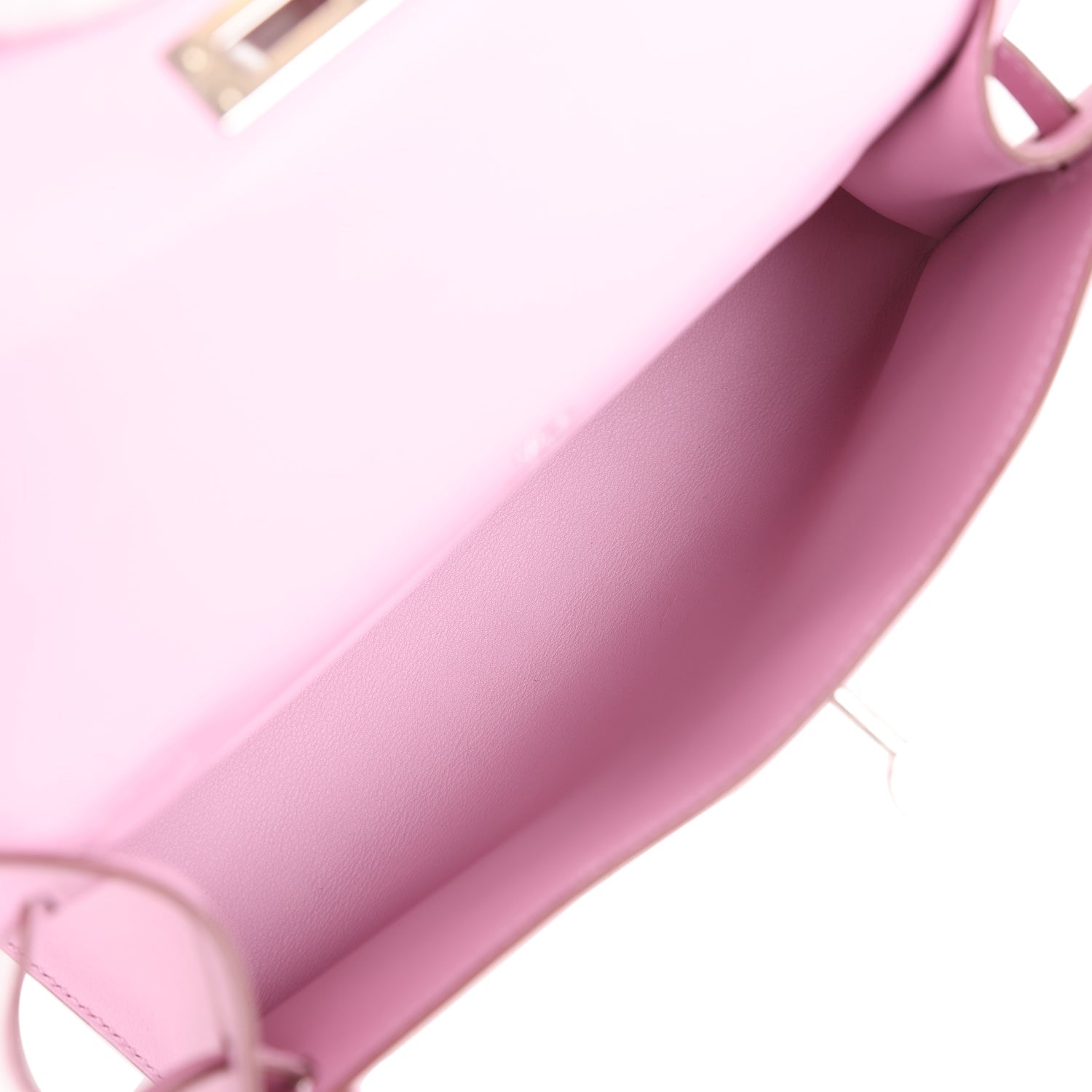 Hermes Kelly Pochette Mauve Sylvestre Swift Palladium Hardware - Exclusu
