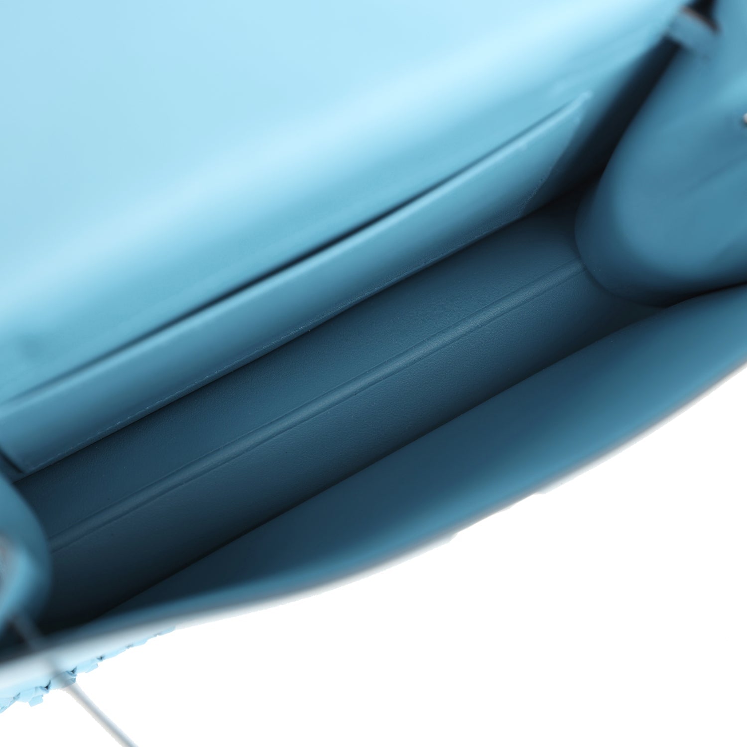 Hermes Kelly Danse Anate Blue Jean Swift Palladium Hardware - Exclusu