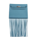 Hermes Kelly Danse Anate Blue Jean Swift Palladium Hardware - Exclusu