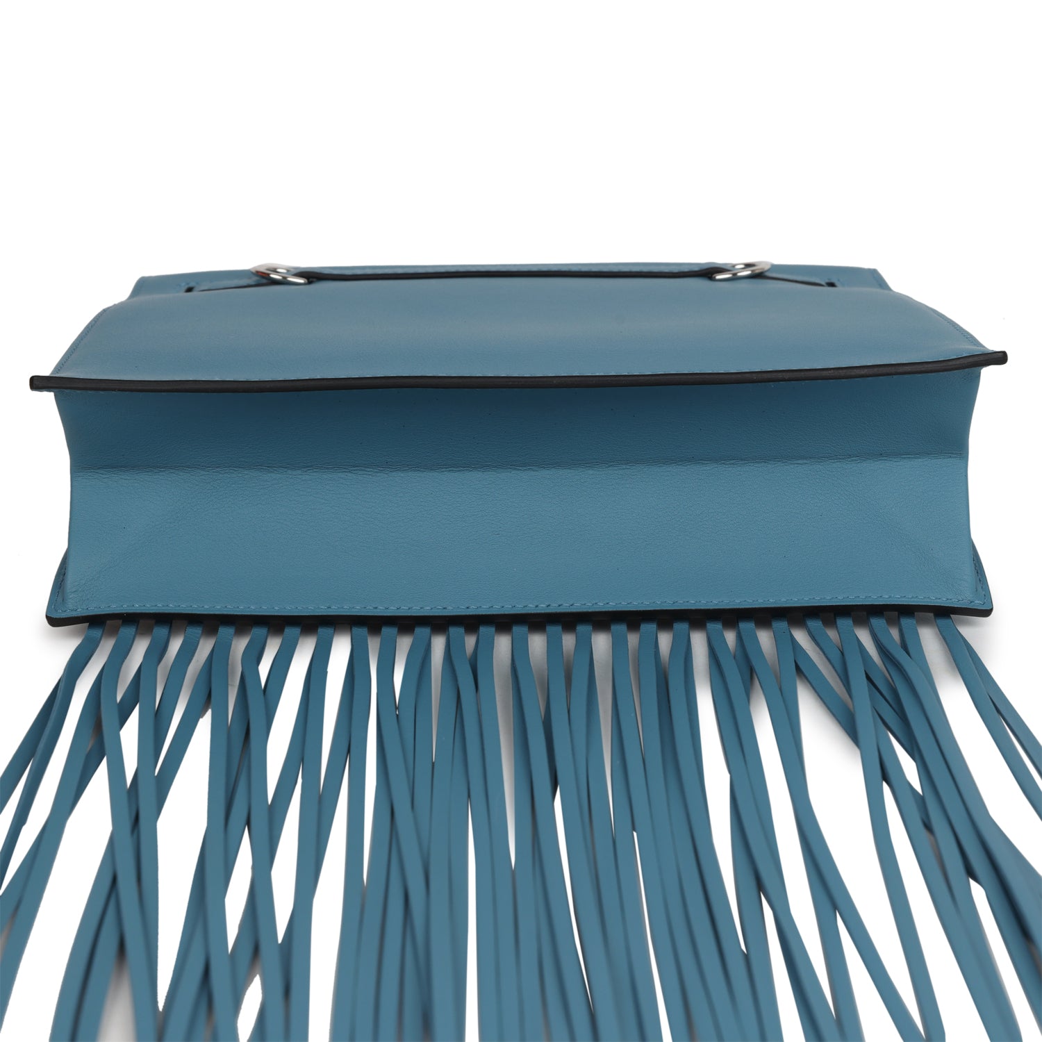 Hermes Kelly Danse Anate Blue Jean Swift Palladium Hardware - Exclusu