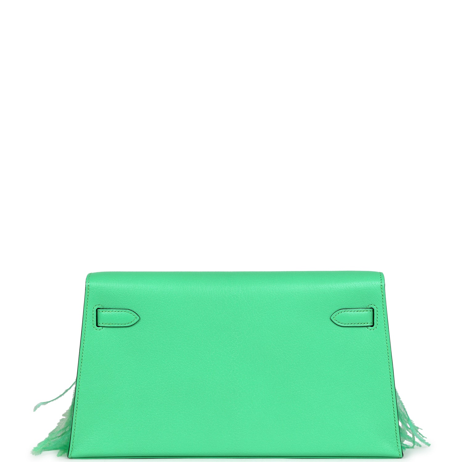 Hermes Kelly Elan Foile Vert Comics Chevre and Ostrich Feather Palladium Hardware - Exclusu