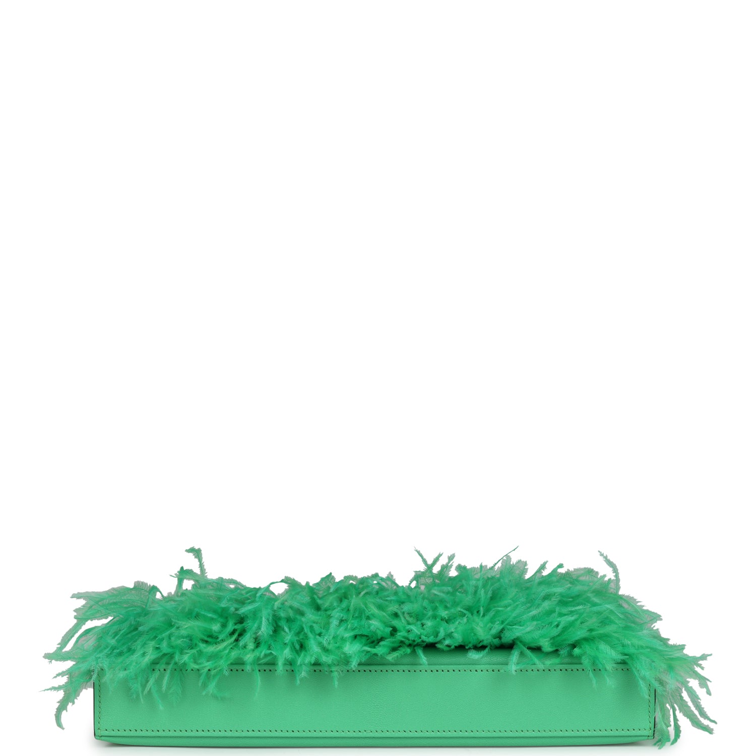 Hermes Kelly Elan Foile Vert Comics Chevre and Ostrich Feather Palladium Hardware - Exclusu