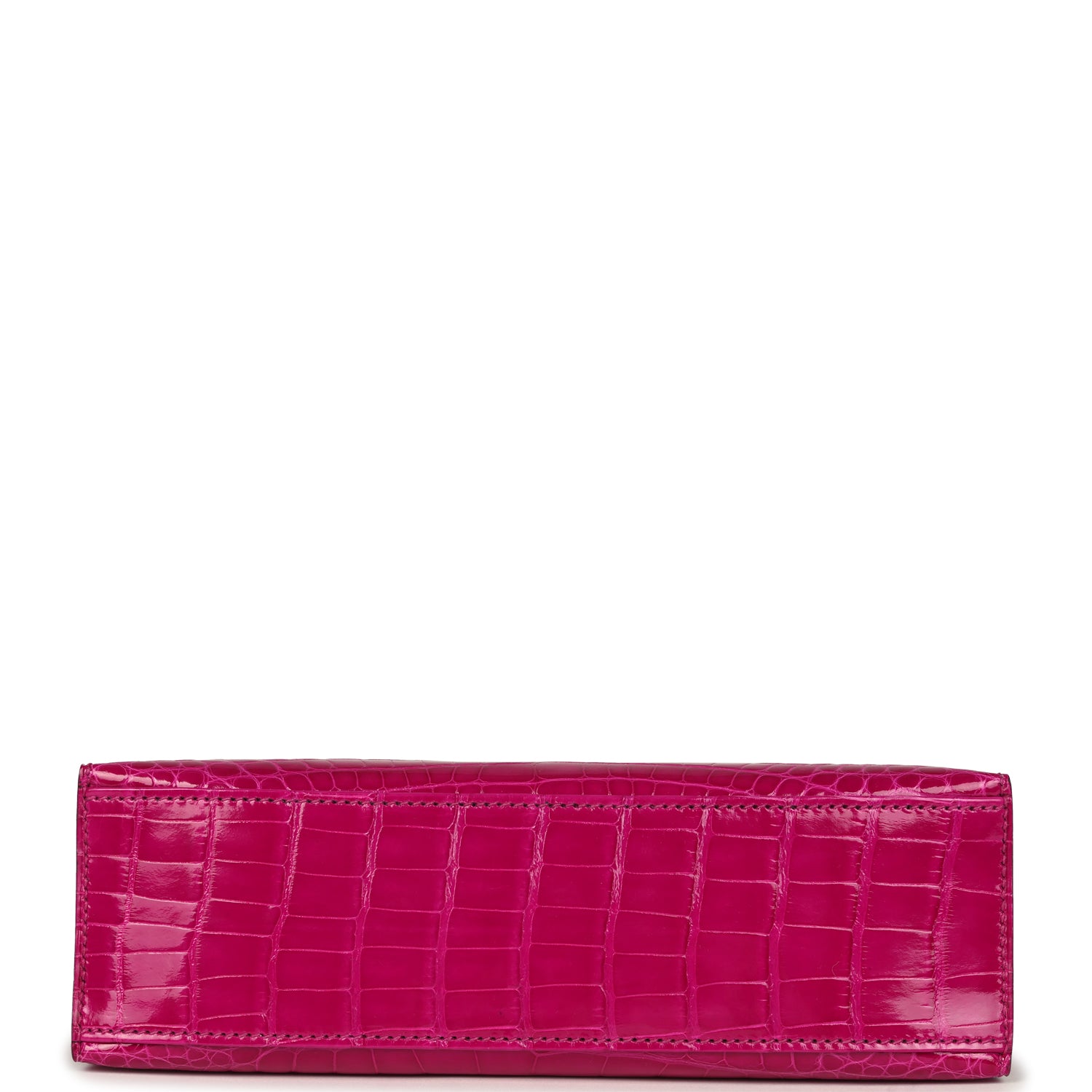 Hermes Kelly Pochette Rose Scheherazade Shiny Alligator Gold Hardware - Exclusu