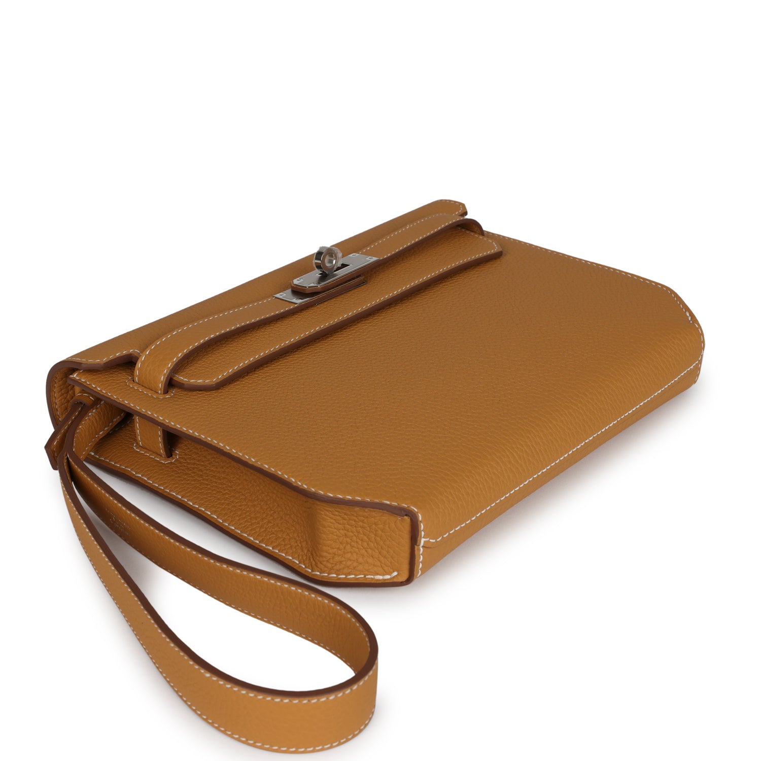 Hermes Kelly Depeches 25 Naturel Sable Togo Palladium Hardware - Exclusu