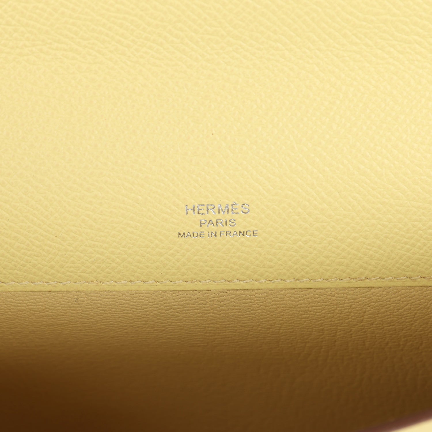 Hermes Kelly Cut Jaune Poussin Epsom Palladium Hardware - Exclusu