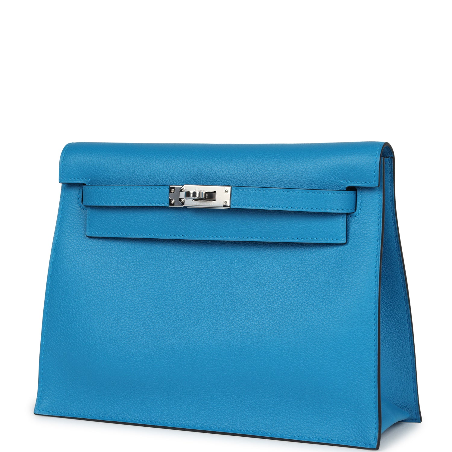Hermes Kelly Danse Bleu Zanzibar Evercolor Palladium Hardware - Exclusu
