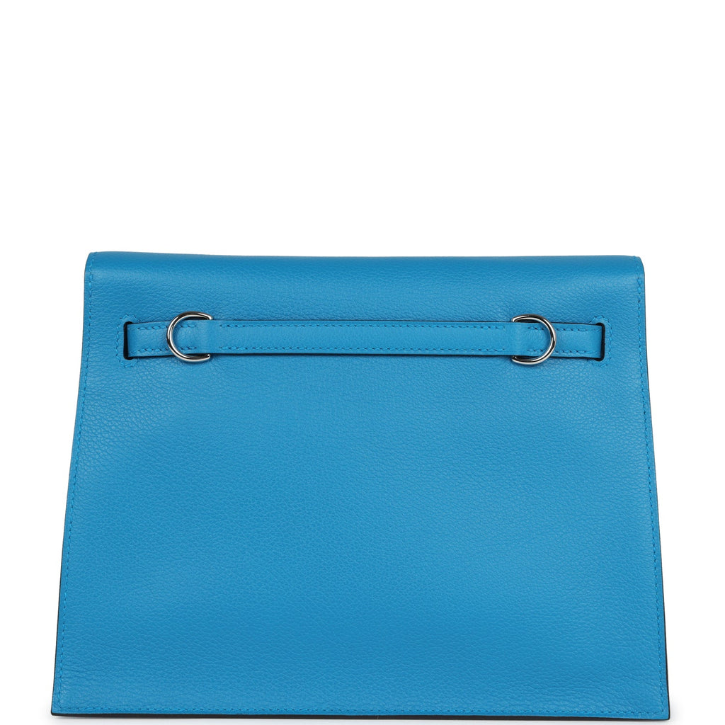 Hermes Kelly Danse Bleu Zanzibar Evercolor Palladium Hardware - Exclusu