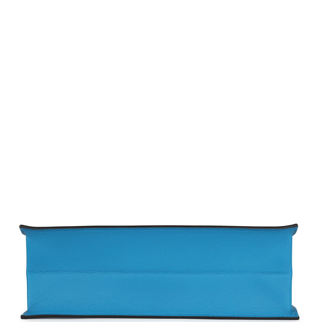 Hermes Kelly Danse Bleu Zanzibar Evercolor Palladium Hardware - Exclusu