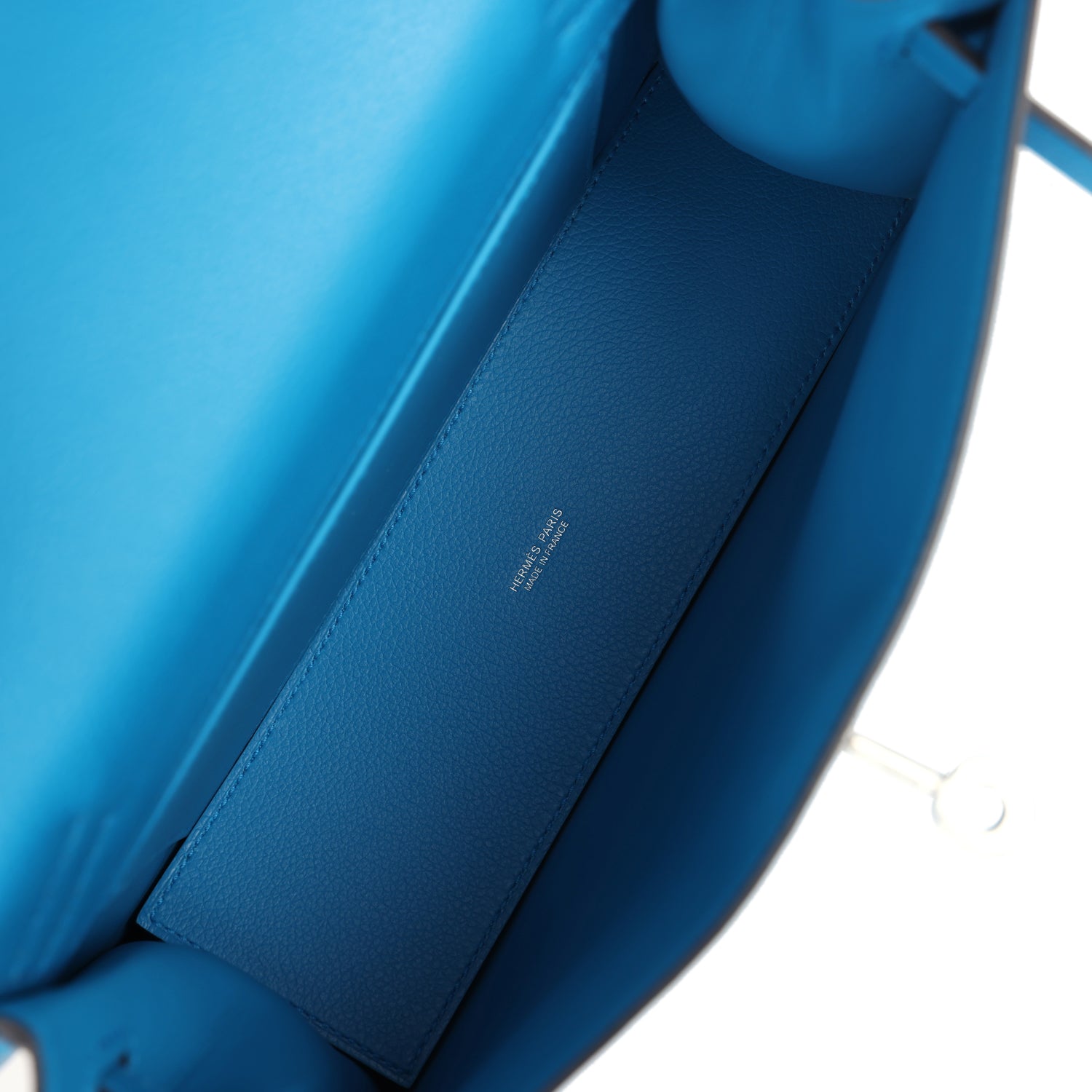 Hermes Kelly Danse Bleu Zanzibar Evercolor Palladium Hardware - Exclusu