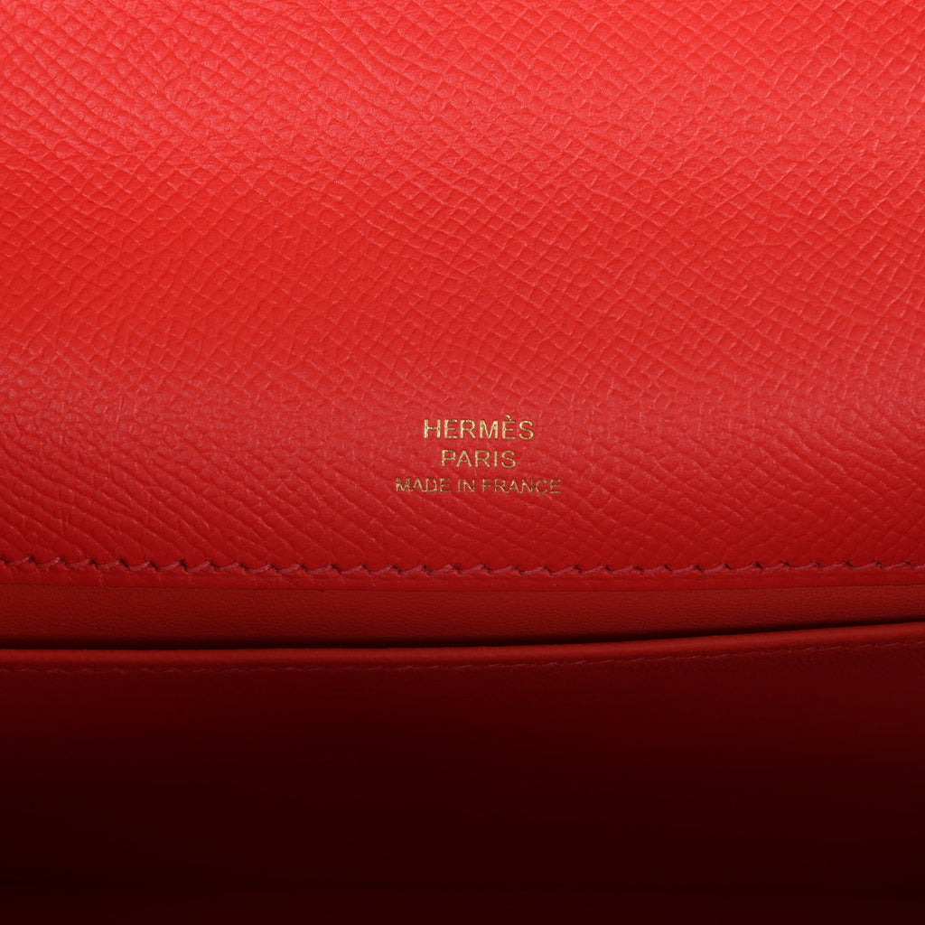 Hermes Kelly Pochette Rose Jaipur Epsom Gold Hardware - Exclusu