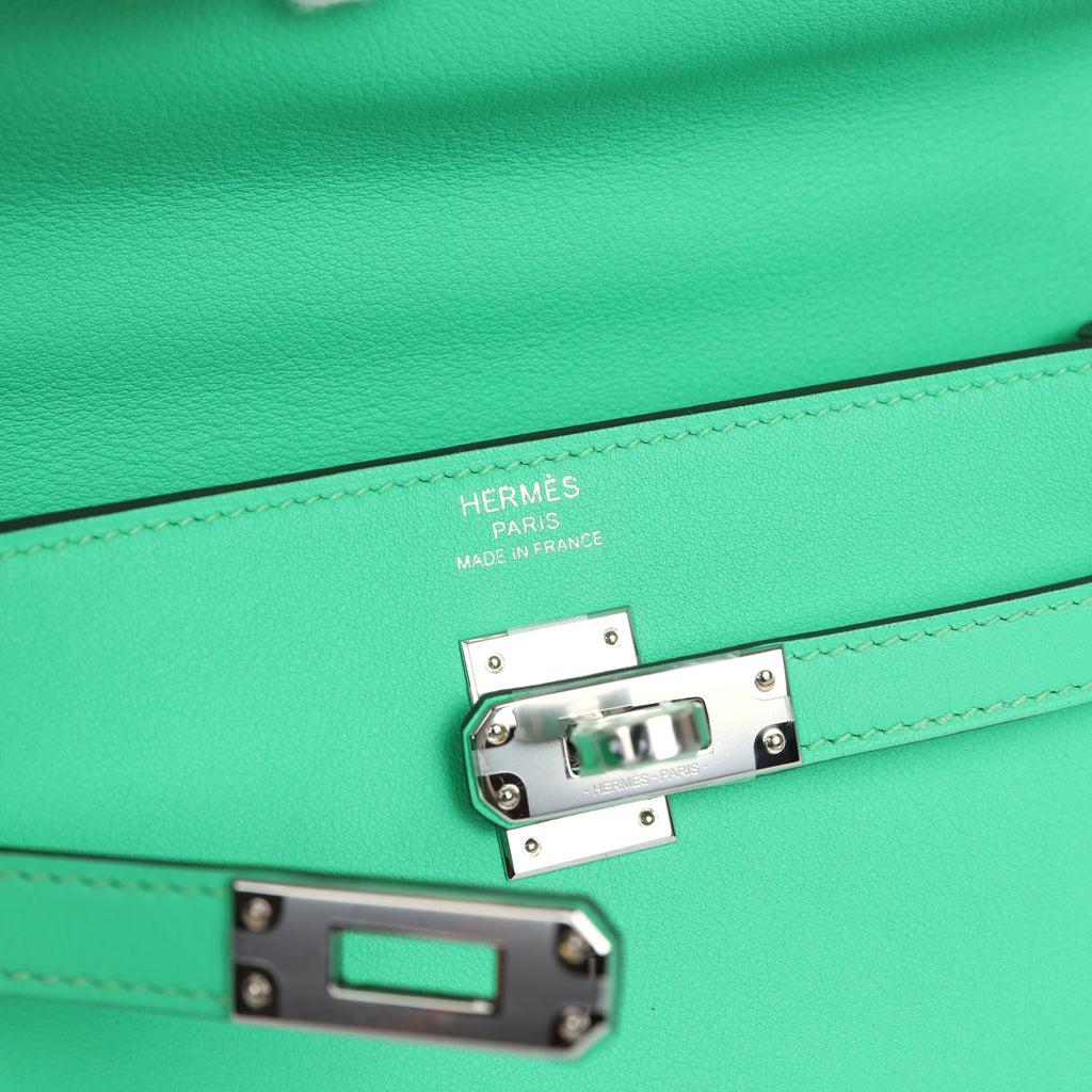 Hermes Kelly Moove Vert Comics Swift Palladium Hardware - Exclusu