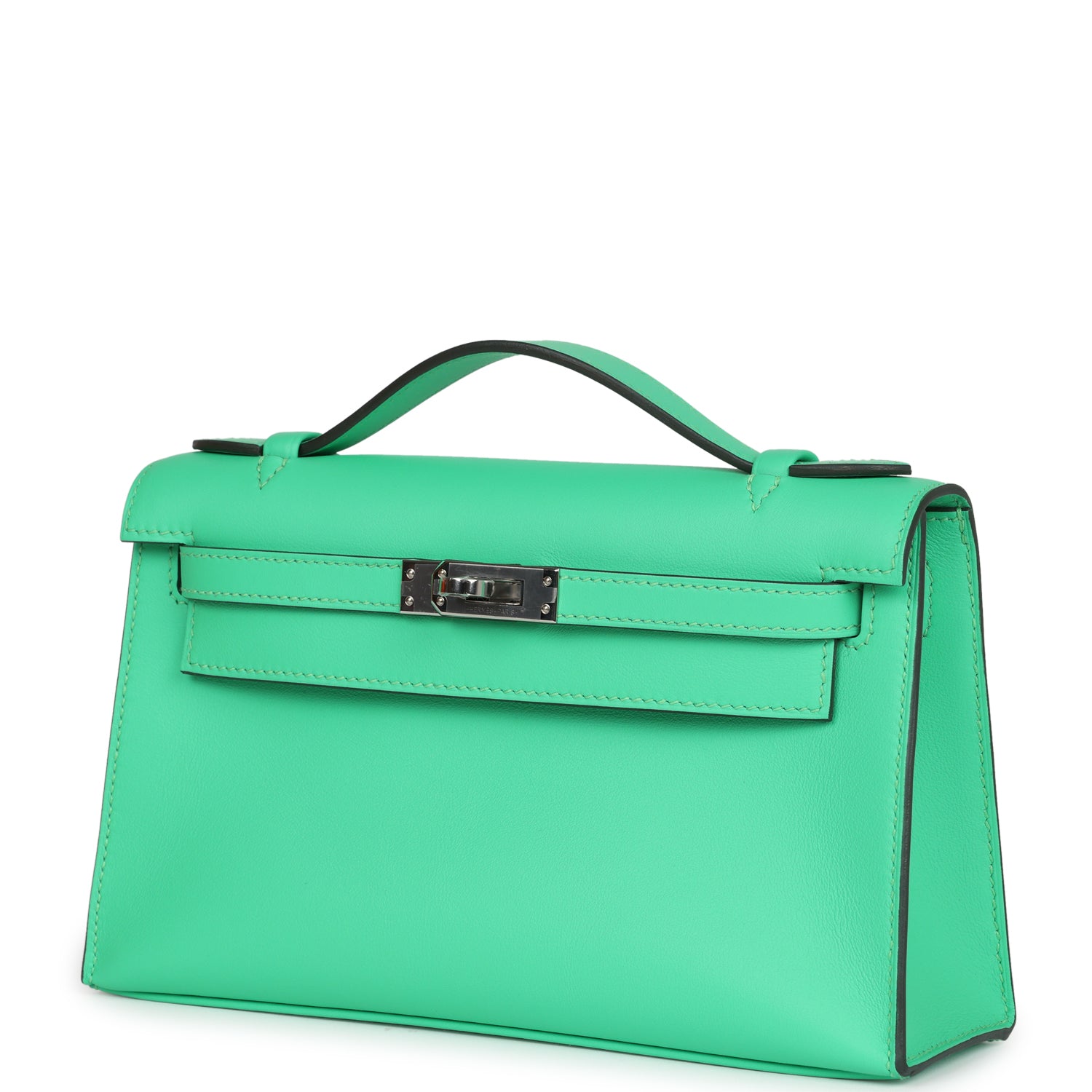 Hermes Kelly Pochette Vert Comics Swift Palladium Hardware - Exclusu