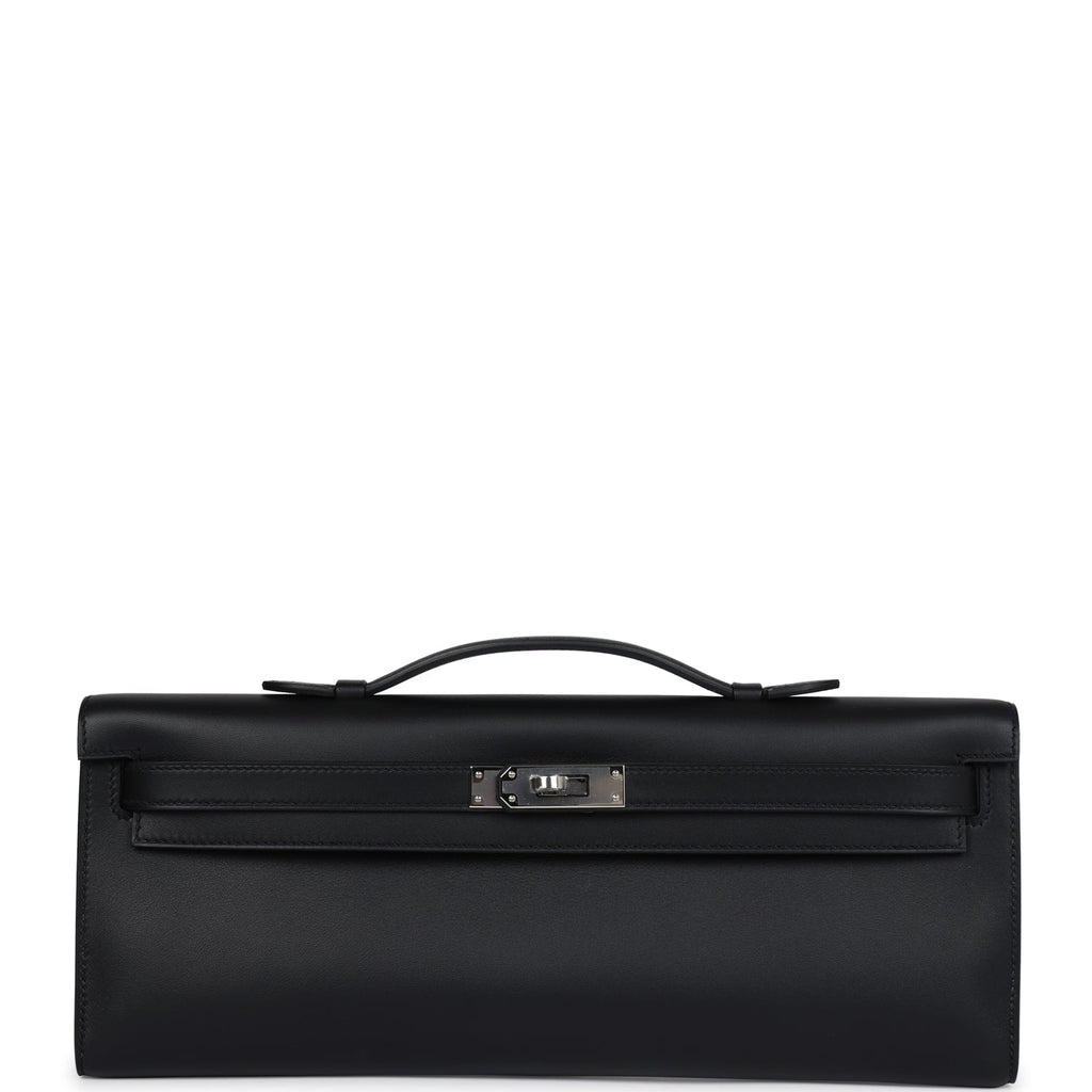 Hermes Kelly Cut Black Swift Palladium Hardware - Exclusu