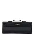 Hermes Kelly Cut Black Swift Palladium Hardware - Exclusu