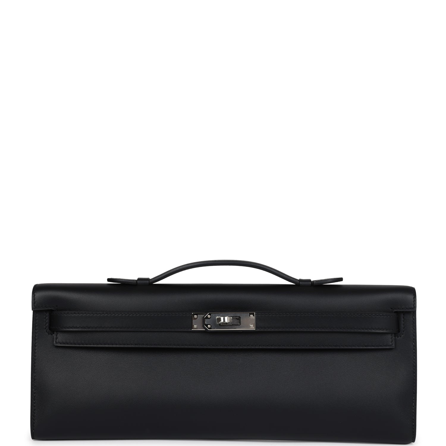 Hermes Kelly Cut Black Swift Palladium Hardware - Exclusu