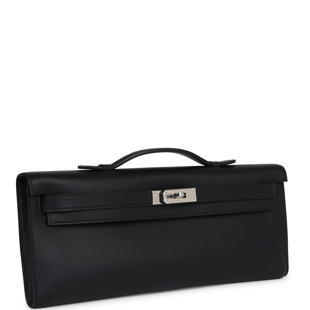 Hermes Kelly Cut Black Swift Palladium Hardware - Exclusu