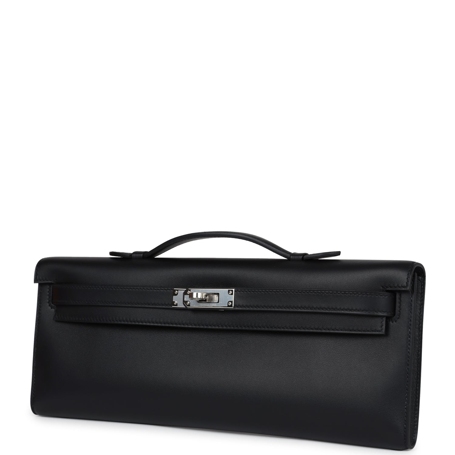 Hermes Kelly Cut Black Swift Palladium Hardware - Exclusu