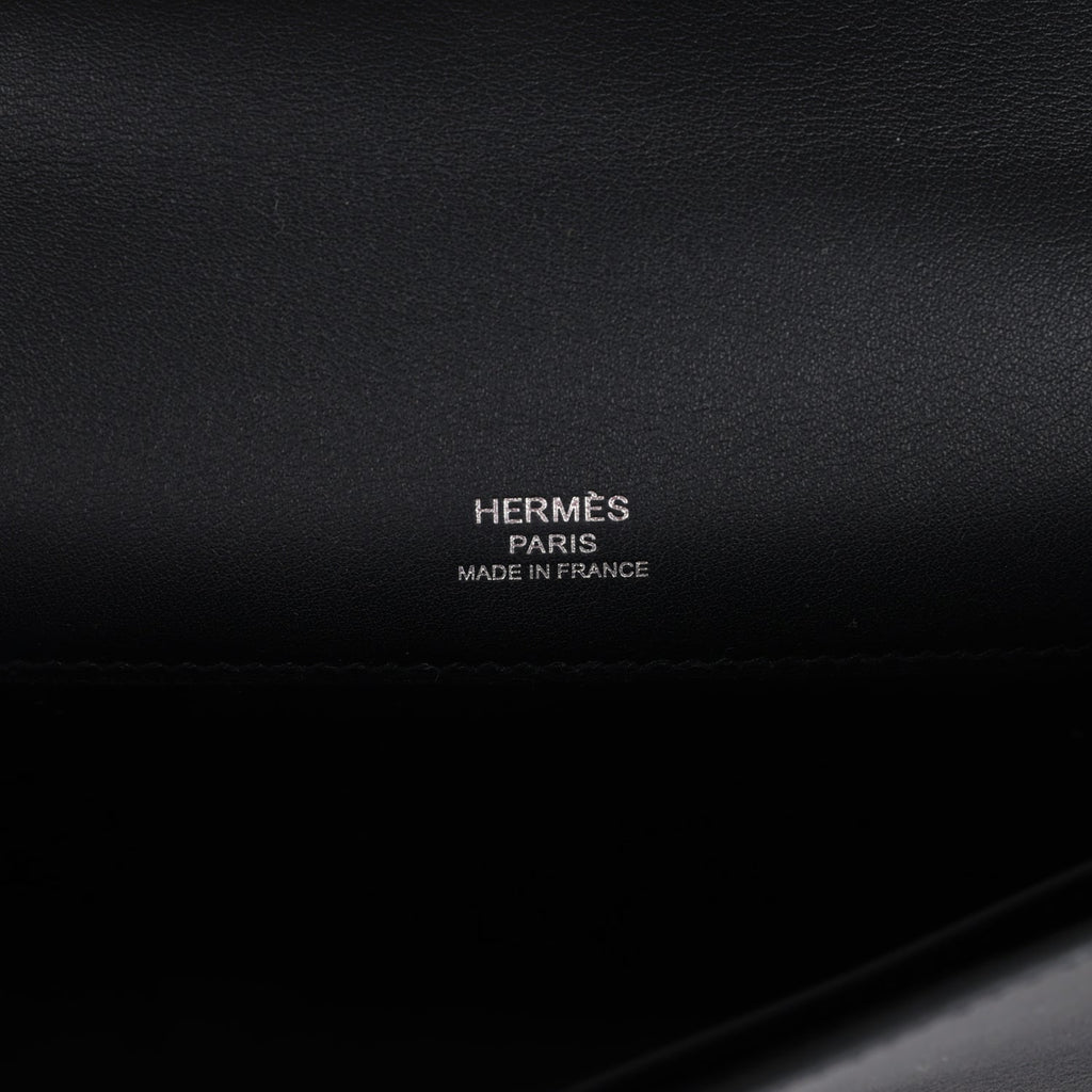 Hermes Kelly Cut Black Swift Palladium Hardware - Exclusu