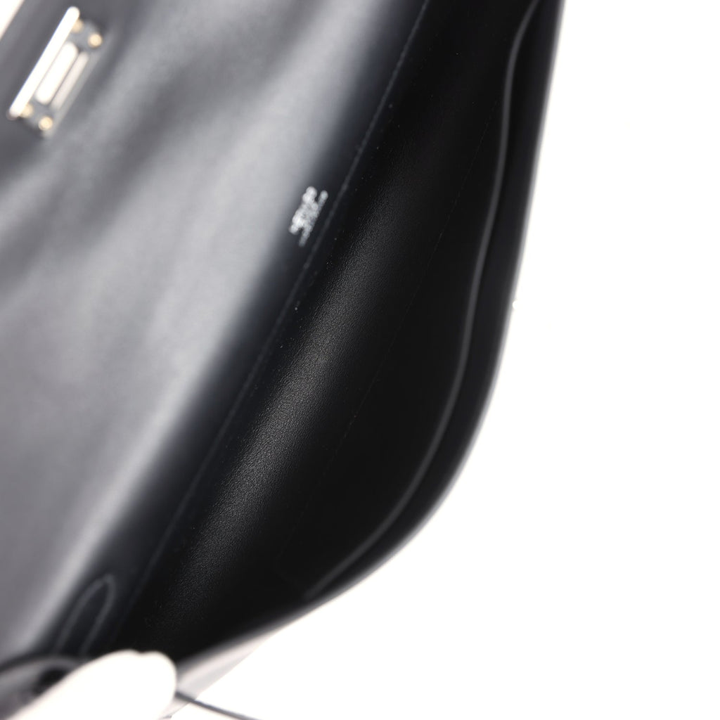 Hermes Kelly Cut Black Swift Palladium Hardware - Exclusu