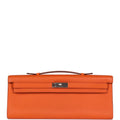 Hermes Kelly Cut Orange Swift Palladium Hardware - Exclusu