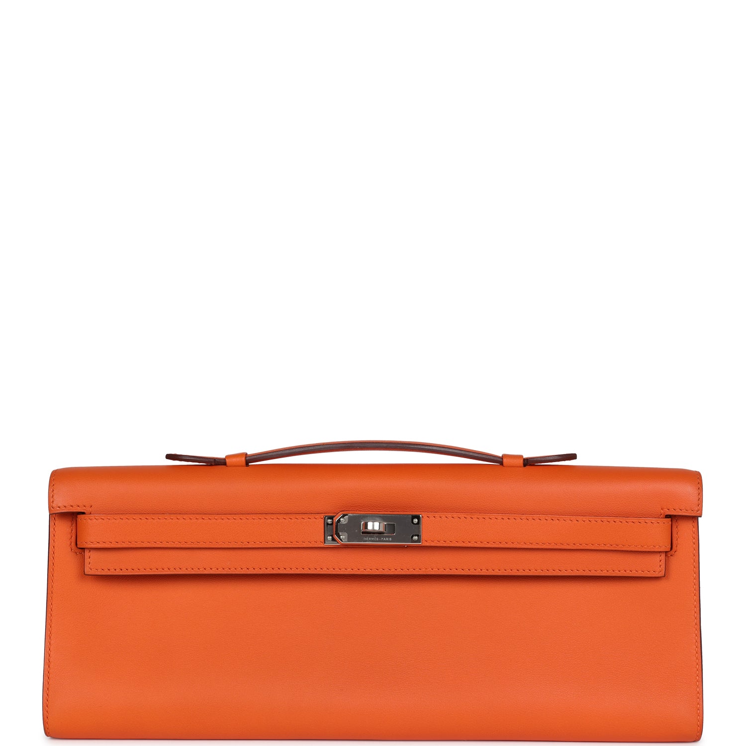 Hermes Kelly Cut Orange Swift Palladium Hardware - Exclusu