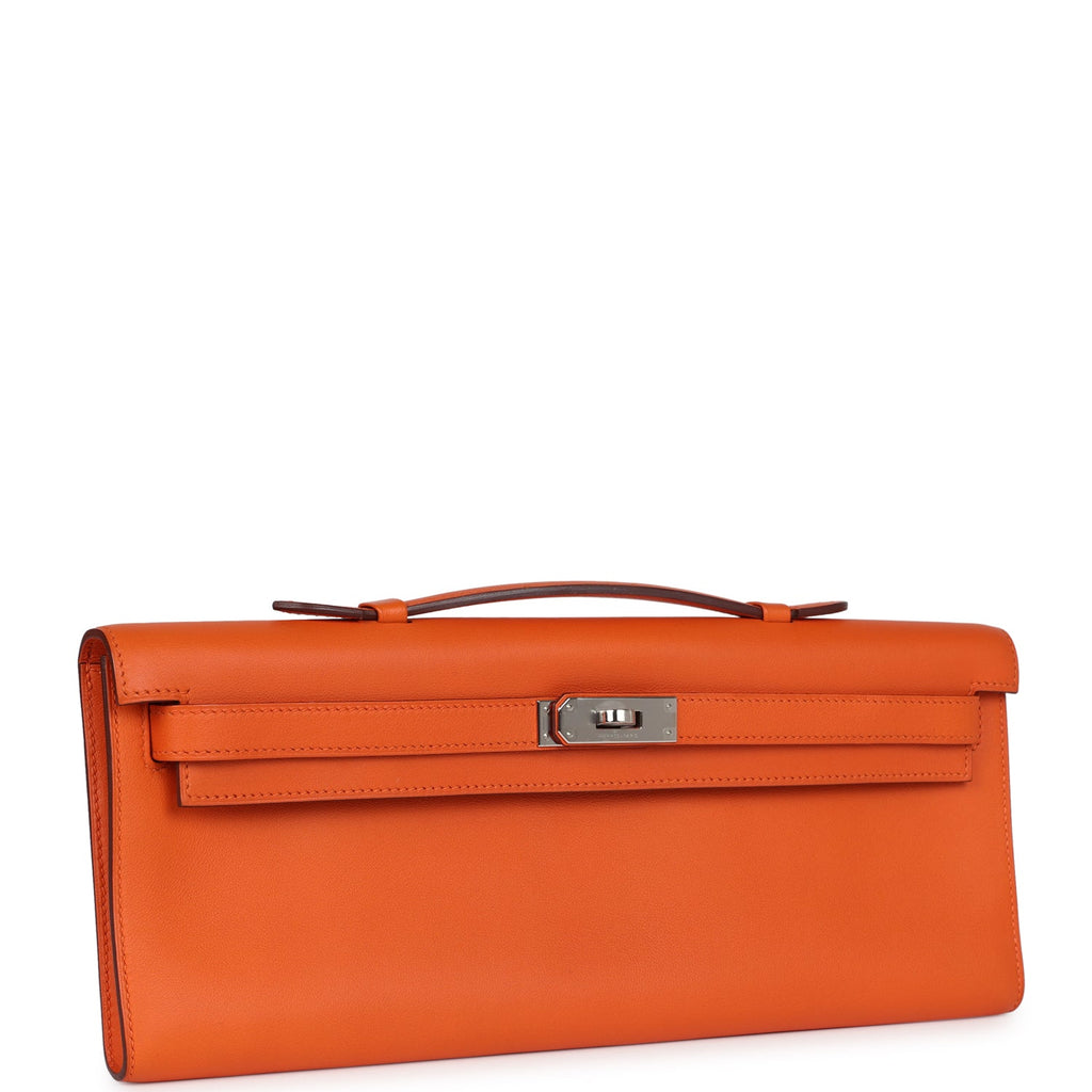 Hermes Kelly Cut Orange Swift Palladium Hardware - Exclusu