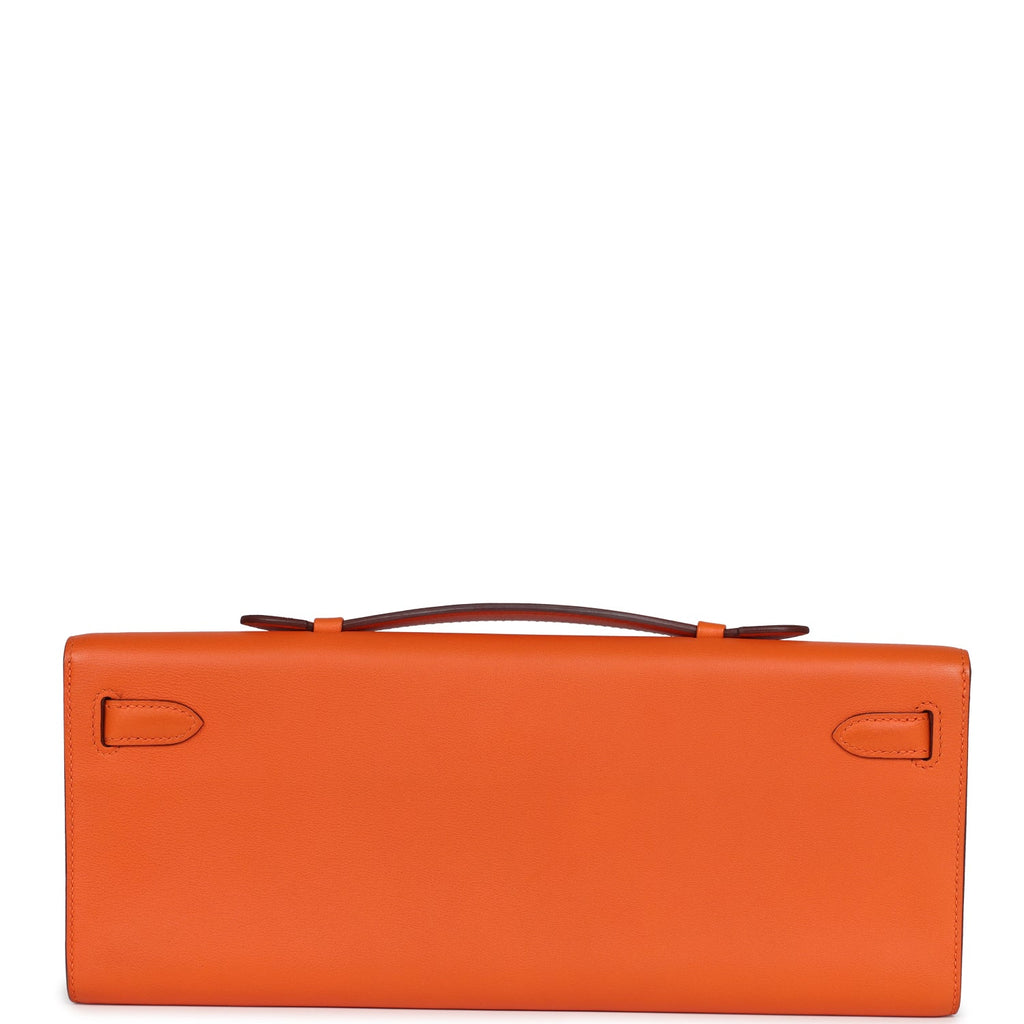 Hermes Kelly Cut Orange Swift Palladium Hardware - Exclusu