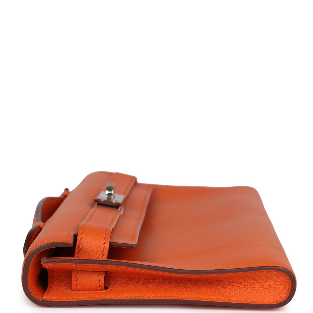 Hermes Kelly Cut Orange Swift Palladium Hardware - Exclusu