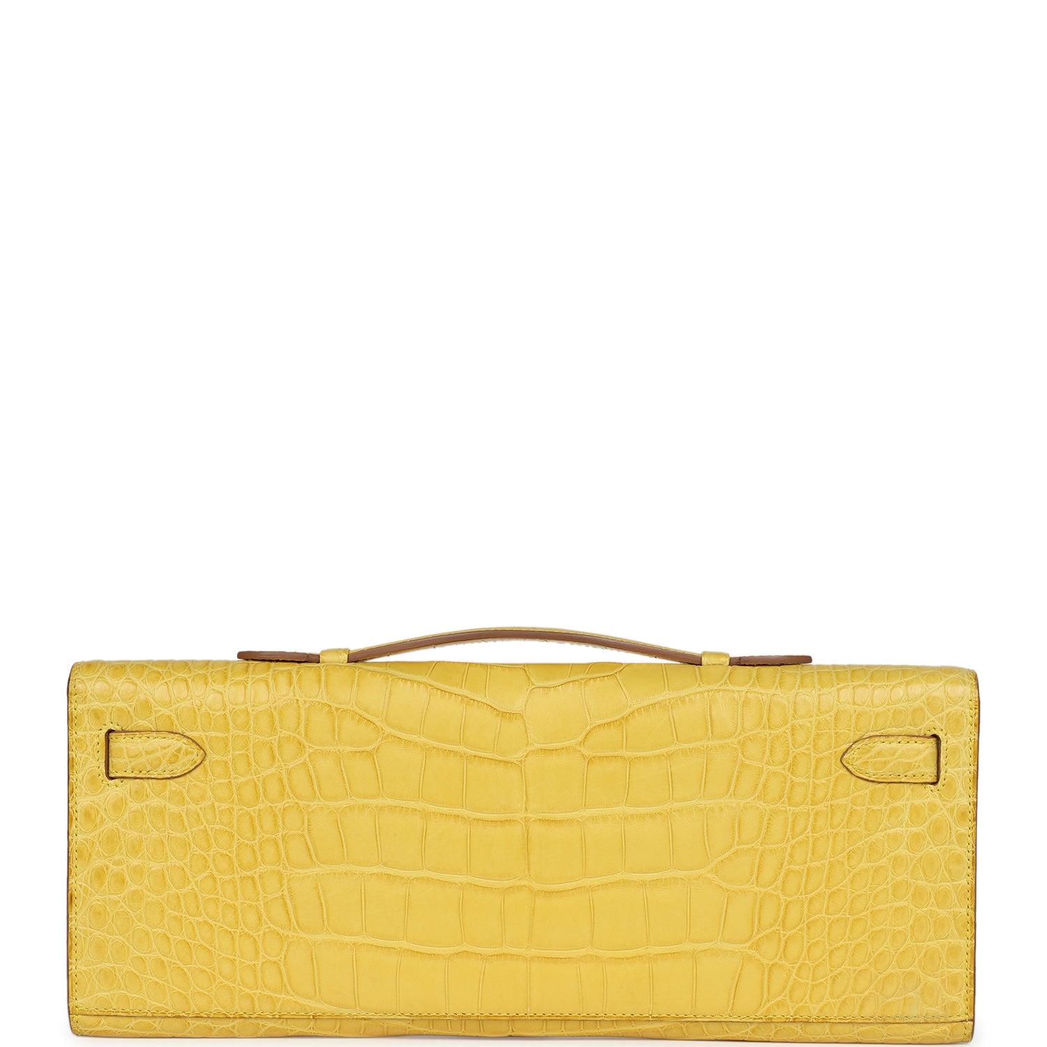Hermes Kelly Cut Mimosa Matte Alligator Palladium Hardware - Exclusu