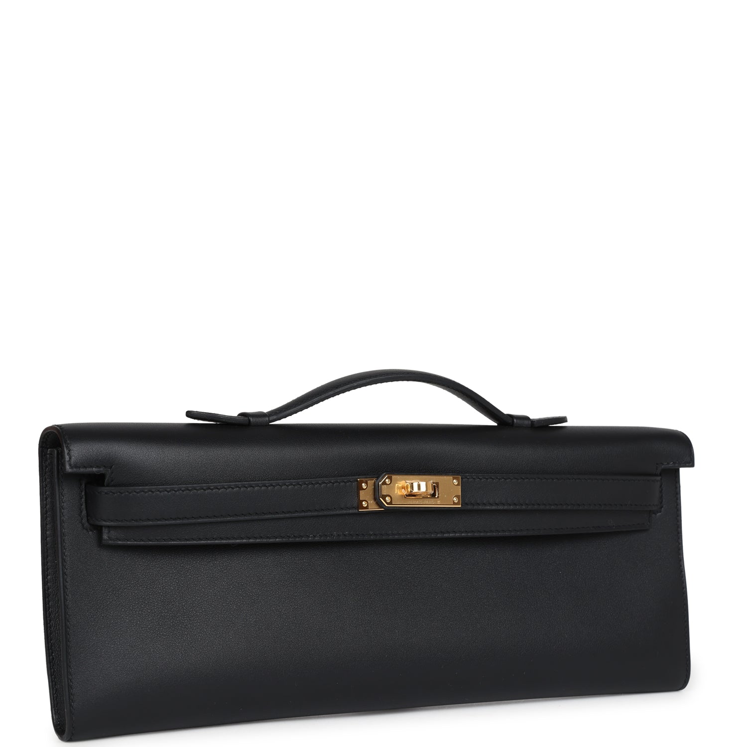 Hermes Kelly Cut Black Swift Palladium Hardware - Exclusu