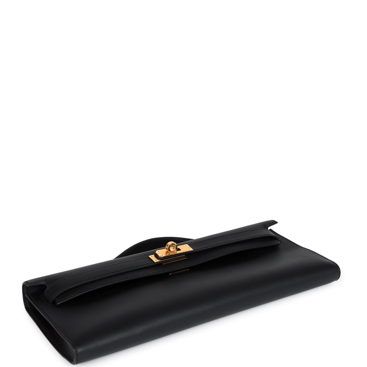 Hermes Kelly Cut Black Swift Palladium Hardware - Exclusu