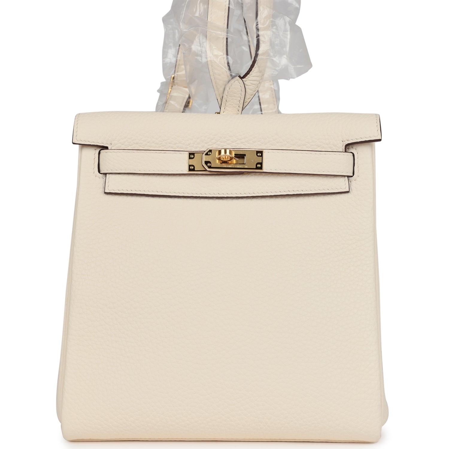 Hermes Kelly Ado II Backpack Nata Clemence Gold Hardware - Exclusu