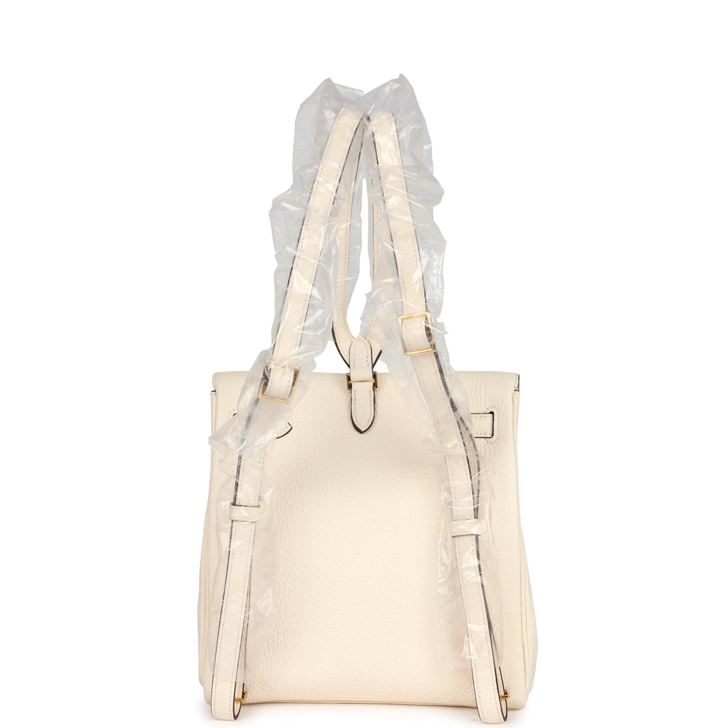 Hermes Kelly Ado II Backpack Nata Clemence Gold Hardware - Exclusu