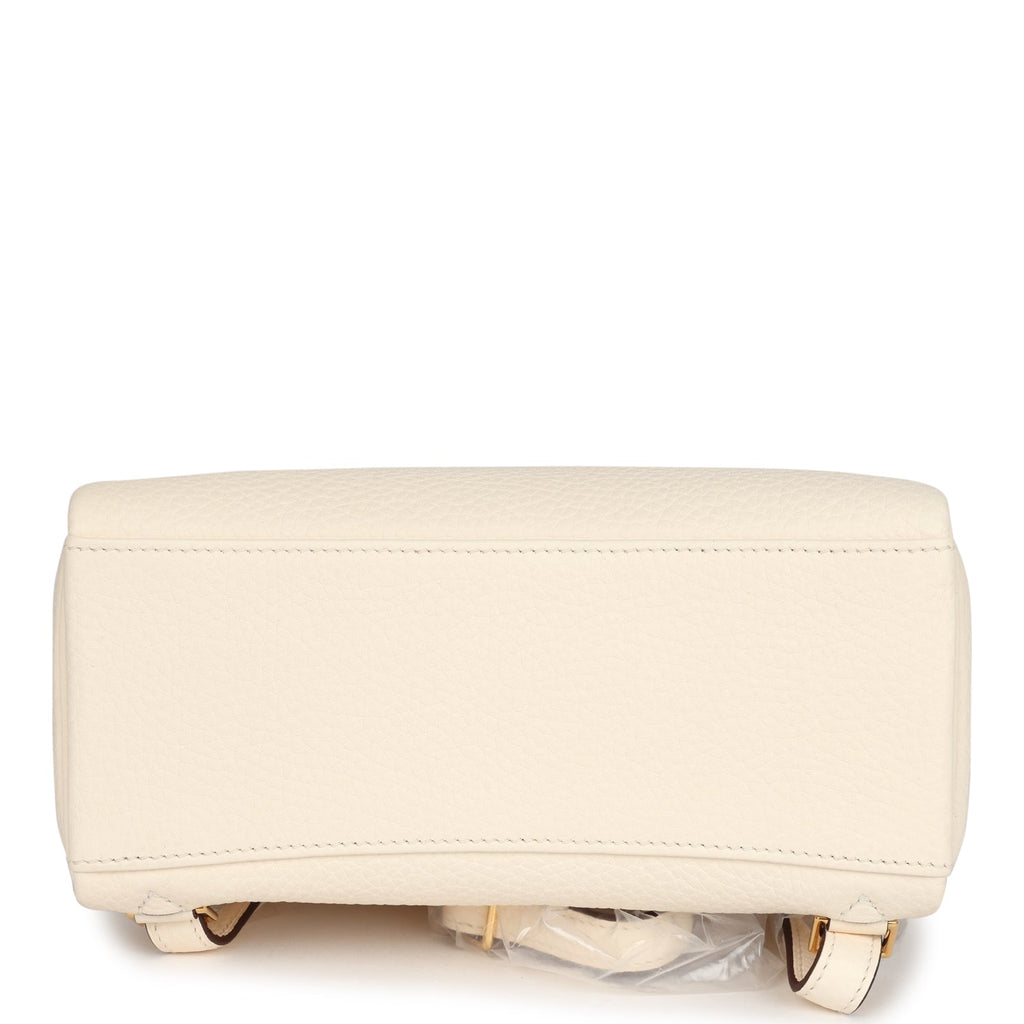 Hermes Kelly Ado II Backpack Nata Clemence Gold Hardware - Exclusu