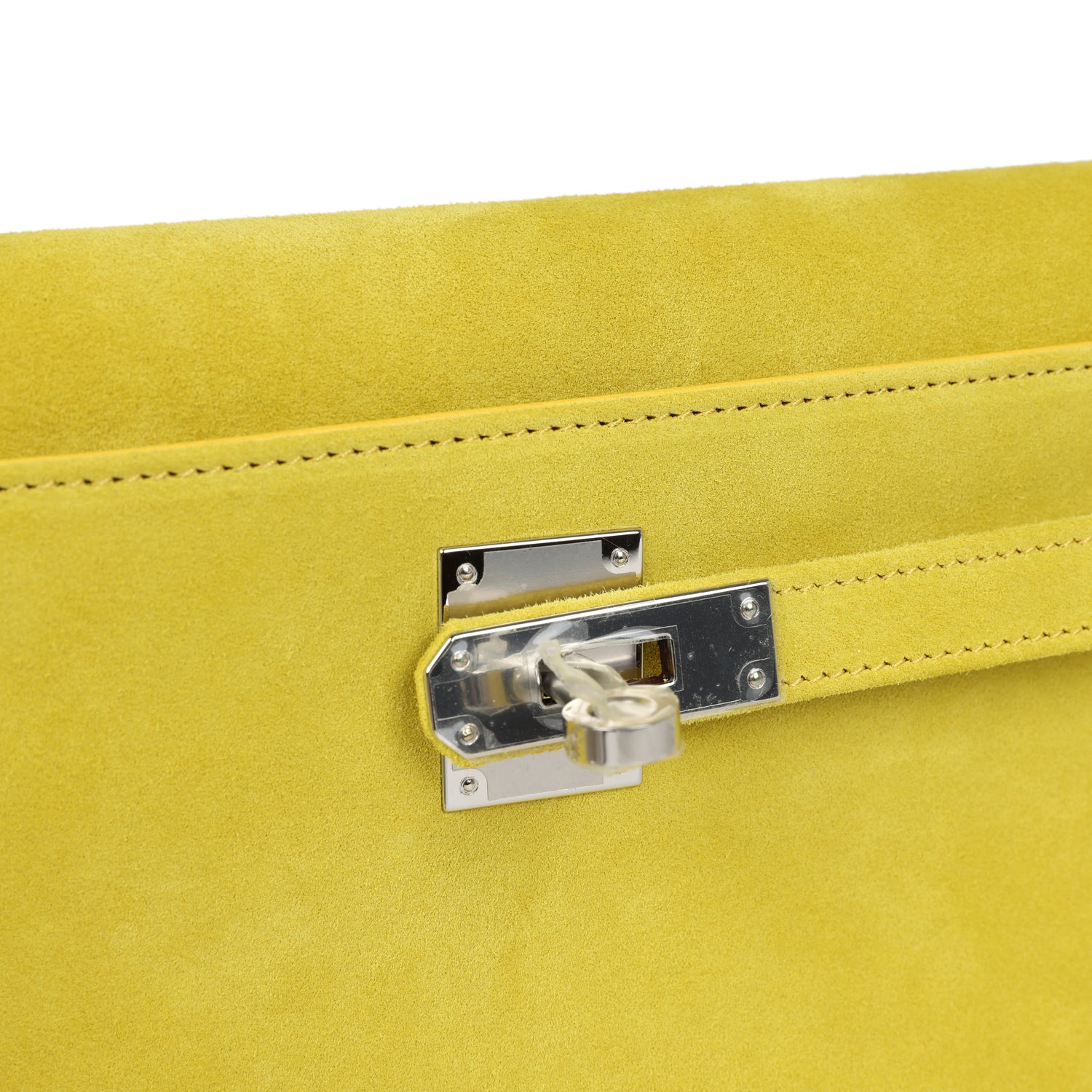 Hermes Kelly Elan Jaune De Naples Doblis Palladium Hardware - Exclusu