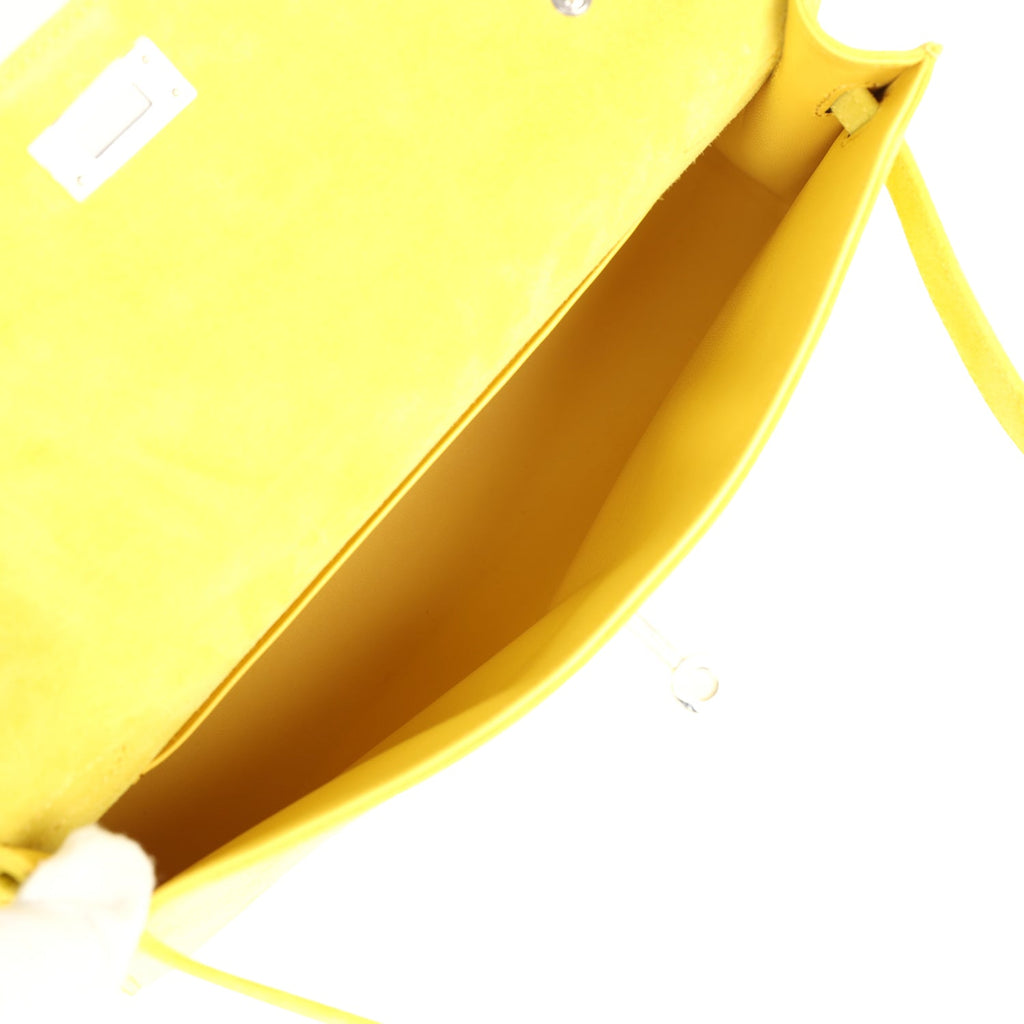 Hermes Kelly Elan Jaune De Naples Doblis Palladium Hardware - Exclusu